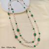 Cadena de Suéter Versátil Collar de Perlas para Mujer, Versátil y Elegante, Adecuado para Primavera, Otoño e Invierno, Simple y Sofisticado, Sensación de Alta Gama, Venta Directa de Fábrica