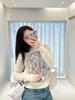 Ropa de Mujer de Alta Gama Estilo Europeo Shenzhen Nanyou Suéter de Cachemir Suave con Bordado Pesado Estilo Chanel en Stock