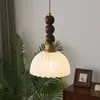 Lámpara Colgante de Mesita de Noche Estilo Islas del Sur Vintage Lámpara de Dormitorio Retro Wabi-Sabi Atmósfera Creativa Lámpara Colgante de Entrada Pasillo