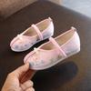 Zapatos Hanfu para Niñas, Zapatos de Tela para Niños del Viejo Pekín, Zapatos de Baile Tradicional, Zapatos Bordados para Actuación Estudiantil, Danza Étnica
