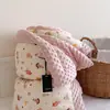 Colcha Acolchada de Algodón Puro Doble Capa de Gasa con Estampado de Frijol Núcleo para Cama Doble Colcha de Primavera/Otoño Colcha para Dormitorio Individual Cuatro Estaciones Engrosada Cálida Lavable a Máquina