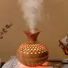 Humidificador creativo transfronterizo con veta de madera de hongo, humidificador de jarrón colorido, instrumento de spray hidratante de aire silencioso para dormitorio