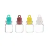 Especial transfronterizo para botella de corcho de madera transparente de alta calidad de 13x18 mm, botella de vidrio sellada de 0.8 ml de grosor, puntos multicolores
