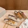 Zapatillas de Estrellas Desgastadas para Mujer que Aumentan la Altura, Nuevas Zapatillas Casuales con Cordones de Diseño de Nicho Versátil