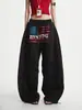 Pantalones Deportivos de Chándal con Estampado de Letras Retro Americano para Mujer, Estilo Perezoso de Pierna Ancha, Casual de Longitud Completa Adelgazantes Versátiles con Curva