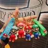 Llavero de Mario de Dibujos Animados Colgante de Muñeco 3D Encanto Linda para Bolso Muñeco Super Mario Regalo Mayoreo
