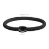 Goma para el cabello estilo coreano 04 con cuentas de nailon, negra, banda elástica para el cabello que no daña, pequeño accesorio para el cabello de regalo, goma para el cabello de alta elasticidad, anillo básico para el cabello