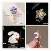 Lujoso Pasador de Solapa de Lirio, Pin de Accesorios de Aleación Incrustado con Diamantes Femenino y Elegante, Hebilla de Pin, Diseño Personalizado Broche de Flor