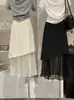 Falda de Traje de Malla Irregular Omalai para Mujer, Falda Lápiz de Línea A con Fruncidos Adelgazante de Cintura Alta para Verano Tendencia 7164