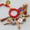 Pingente de segurança para bebê, cabaça preta, madeira de pêssego, flor de ameixa, caneta Wenchang, broche com pingente esculpido em madeira de pêssego, seguro
