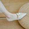 Zapatos Suaves Versátiles Estilo Noche Otoño 2025 con Moño, Zapatos Planos Estilo Pequeño Chanel para Mujer, Zapatos de Dama de Honor, Mocasines Planos para Mujer