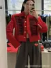 Chaqueta de moda versátil de estilo retro francés con decoración de botones, manga larga y cuello alto, para Amazon AliExpress europeo y americano