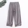 Una generación de nuevos pantalones cortos de verano para mujer con costuras de algodón de porcelana de hielo, contraste, holgados, cómodos, cintura elástica, ropa de casa