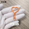 Hebilla de joyería con forma de corazón de aleación de zinc con pintura de color, accesorios pequeños de 8 caracteres, hebilla colgante para bolso de muñeca, llavero de amor