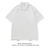 Polo pesado de estilo japonés para hombre, camiseta informal de manga corta con solapa de color sólido, estilo japonés, novedad de verano de 2024