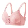 Sutiã de Renda Plus Size, Extra Grande, para Mulheres de Meia-Idade e Idosas, Sem Fio, Estilo Fino, Fecho de Quatro Colunas, Suporte Lateral para os Seios, Respirável