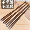 Calzador de madera maciza con mango largo para que las mujeres embarazadas puedan usar zapatos, calzador extendido para que las personas mayores levanten los zapatos sin agacharse