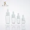 Botella Cuadrada de 10 ml para Sérum con Gotero Pequeño, Botella de Fondo Grueso de 20 ml para Aceites Esenciales para Productos de Cuidado de la Piel, Botella Dispensadora de Líquido Original de 30 ml