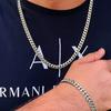 Collar de Cadena Retorcida de Acero Inoxidable de Alta Venta Transfronteriza para Hombres y Mujeres, Simple y Elegante, Versátil Collar Hip-Hop para Hombre Que No Se Desvanece