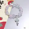 Pulsera de Borlas Estilo Bosque Ultra-Hada Nuevo Estilo, Moderna y Fresca, Versátil para Estudiantes y Mejores Amigas, Pulsera Dulce