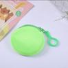 Porta-moedas Grande de Pelúcia Cor de Doce Carteira de Cor Sólida Estojo Redondo para Chaves Bolsa de Moedas Mochila Bolsa para Cartão de Identificação Simples