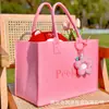 Bolsa de fieltro de color, bolsa de regalo de mano, bolsa de mano portátil versátil, gran capacidad, bolsa de regalo publicitaria con logotipo