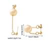 Aretes de Cadena de Acero Inoxidable 18K con Perlas para Mujer, Diseño de Nicho, Sentido de Diseño, Celebridad de Internet, Dama Elegante, Colgantes Traseros, Orejas de Moda