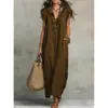 Sitios Web Independientes Europeos y Americanos Amazon Aliexpress Vestido Largo de Verano y Primavera 2026 con Mangas Acampanadas Estilo Bohemio