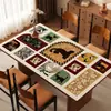 Mantel Individual de Mesa de Comedor Estilo Medieval con un Toque de Lujo Ligero y de Alta Gama, Lavable, Impermeable, Resistente al Aceite y al Calor, Mantel de Cuero para Uso en el Hogar, Posavasos para Mesa de Café