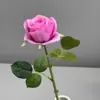 Salón de Ceremonias de Boda Transfronterizo Paisajismo con Cascada Muro de Flores Rosa de Tallo Único Rosa Redonda Flor Artificial de Tacto Real Húmedo Ramo