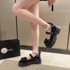 Zapatos Pequeños de Cuero Estilo Británico Mary Jane de Suela Gruesa para Mujer 2026 Nueva Moda de Primavera Correa con Hebilla de Perla Zapatos Pequeños de Cuero