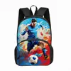 Mochila de Moda Estampada para Hombre Transfronteriza Estampado de Fútbol Mochila Ligera para Estudiantes Niños Casual Gran Capacidad Bolsa Escolar