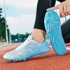 Zapatillas de atletismo para sprint para hombres y mujeres, zapatillas de entrenamiento para examen físico, zapatillas con clavos para salto de longitud de estudiante, zapatillas deportivas de competición de malla con 8 clavos
