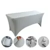 Toalha de Mesa Quadrada de Poliéster Cor Sólida Elástica Decoração para Restaurante de Hotel de Luxo Casamento Banquete Estilo Escandinavo Moderno Casual