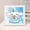 Animación de Dibujos Animados Nueva Pintura de Diamantes Kuromi DIY Juguetes de Pintura de Diamantes Hechos a Mano para Niños con Marco de Fotos Mesa Regalo