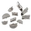 Fivela de cavalo semicircular de aço inoxidável, clipe de dente de serra em forma de leque, acessórios de fecho para pulseira, colar, brincos, corda de couro