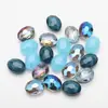 Cuentas de vidrio de color galvanizado de jade de porcelana ovaladas ojo de buey de 9x12 mm transfronterizas accesorios para joyería DIY material para collares y pendientes