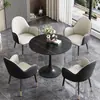 Mesas y Sillas de Ocio Modernas Minimalistas de Lujo Ligero de Moda para Vestíbulo de Oficina, Sala de Recepción, Sala de Reuniones, Balcón de Casa, Mesa y Sillas de Comedor