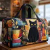 Nova Marca Independente Série Gato 2 Bolsa de Viagem Acolchoada de Algodão com Estampa da Moda, Bolsa de Yoga Feminina, Bolsa de Mão