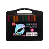 Palo Triangular Acrílico Caja Negra Pequeña Marcador Pluma Pintura Especial Jardín de Infantes Pluma de Acuarela Apilable Impermeable Papelería Estudiante
