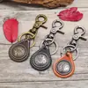 Accesorios Punk Fabricante Transfronterizo Venta Directa Estilo Europeo y Americano Retro Hombres Aleación Cuero Llavero Pequeños Regalos de Cuero