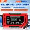 Cargador de Batería de Plomo-Ácido Inteligente de Pulso 12V6A 110 Voltaje Amplio para Coche y Motocicleta, Venta al por Mayor