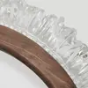 Lámpara de techo de madera de nogal negro para sala de estar, 6 luces, estilo chino moderno, lujo ligero, gama alta, protectora para los ojos, luminaria principal para dormitorio y pasillo