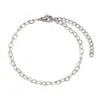 Moda Europea y Americana Diseño de Nicho Pulsera Explosiones Acero Inoxidable Chapado en Oro de 14K Elegante Simple Cadena de Amor Pulsera para Mujeres