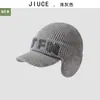 Gorra de Béisbol de Invierno Tejida para Hombre con Letras, Forrada de Felpa para Calidez, Gorra de Béisbol de Lana a Prueba de Frío para Ciclismo al Aire Libre