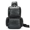 Marent Bolsa Masculina de Couro Crazy Horse Couro Genuíno Bolsa de Peito Masculina de Couro Genuíno Alta Qualidade Retrô Masculina Multifuncional Grande Capacidade Bolsa de Peito Casual