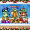 Tela de fondo temática de Grinch navideño de alta venta transfronteriza de Temu con impresión de alta definición para decoración de fotos de fiesta, en stock