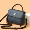 2026 Nova Bolsa Transversal de Couro Macio Simples Bolsa de Ombro Mini Bolsinha de Mão Moderna Bolsa Feminina Bolsa para Mãe Todas as Estações