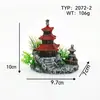 Paisajismo de Acuario Transfronterizo Árbol de Coco Artificial Rocalla Musgo Accesorios para Bonsái Decoración de Micro-Paisaje Adorno de Pabellón para Ver la Luna