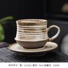 Juego de Taza de Café y Platillo de Gres Retro Transfronterizo Taza Personalizada Pintada a Mano Americana Taza de Té para el Hogar Venta al por Mayor